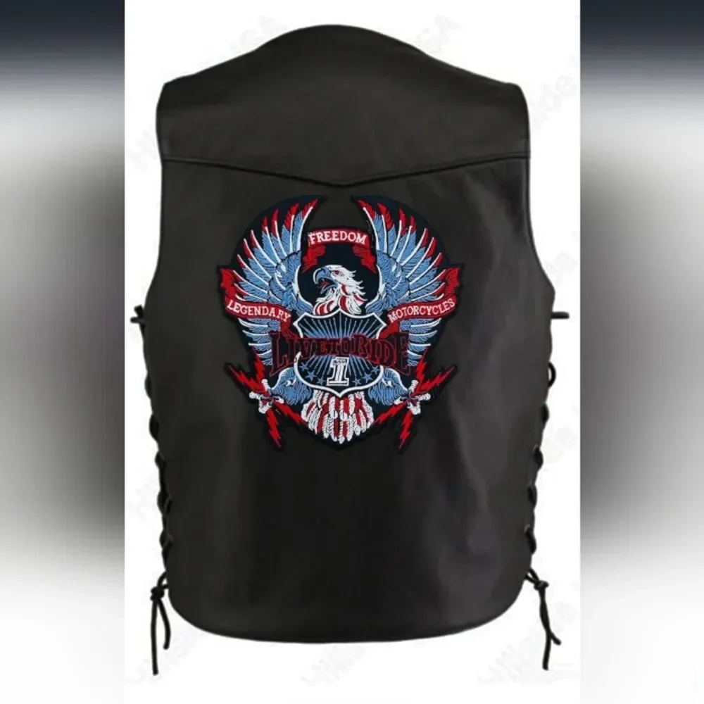 Eagle Legendary Live to Ride Biker Large Patch 9x9 Inches NWT